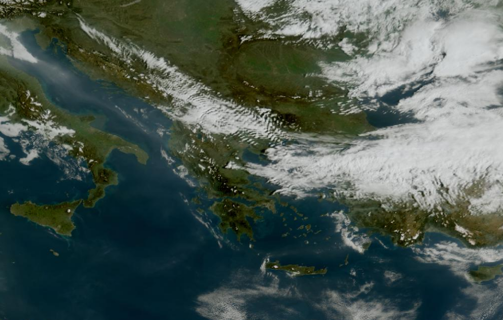 Τελευταία δορυφορική εικόνα νεφοκάλυψης