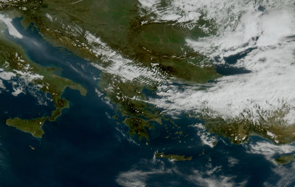 Τελευταία δορυφορική εικόνα νεφοκάλυψης