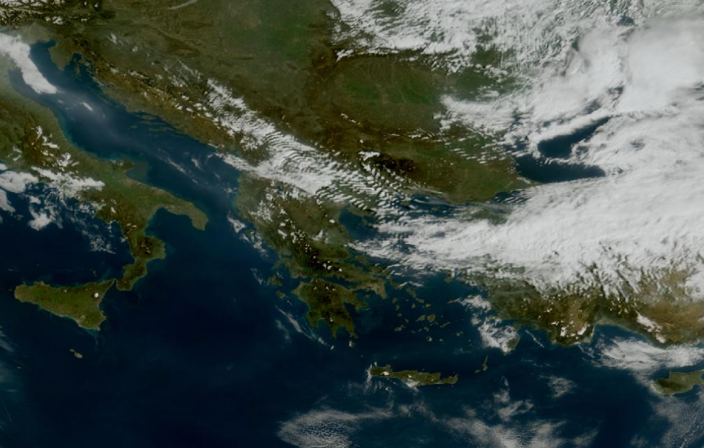 Τελευταία δορυφορική εικόνα νεφοκάλυψης