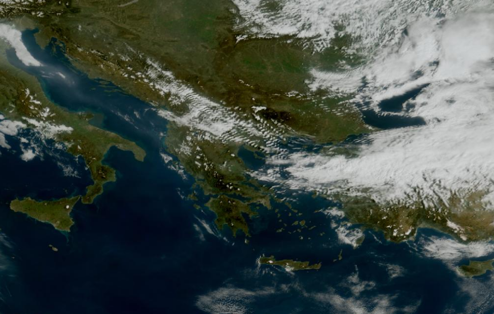 Τελευταία δορυφορική εικόνα νεφοκάλυψης