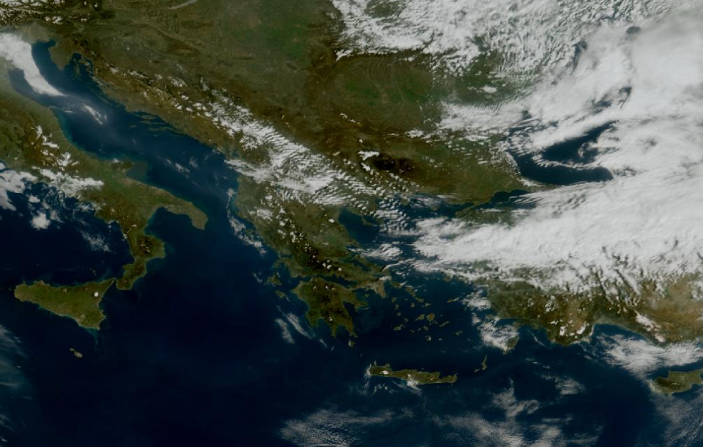 Τελευταία δορυφορική εικόνα νεφοκάλυψης