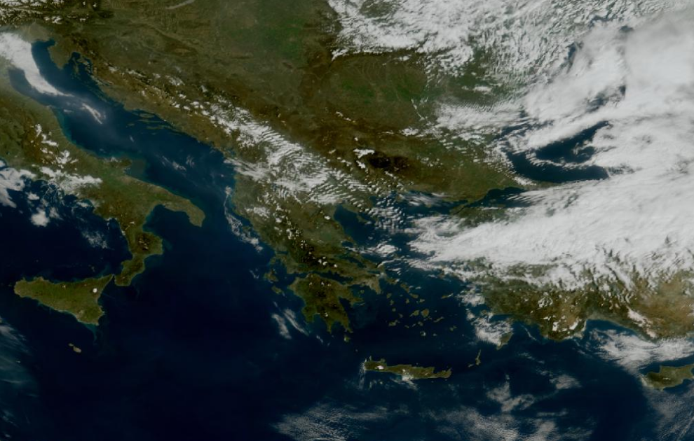 Τελευταία δορυφορική εικόνα νεφοκάλυψης