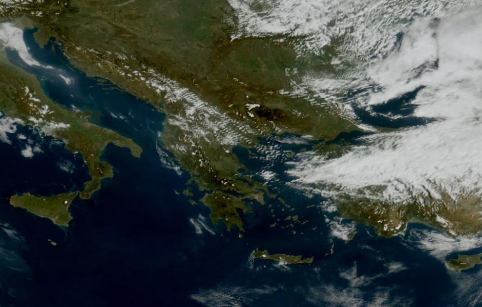 Τελευταία δορυφορική εικόνα νεφοκάλυψης