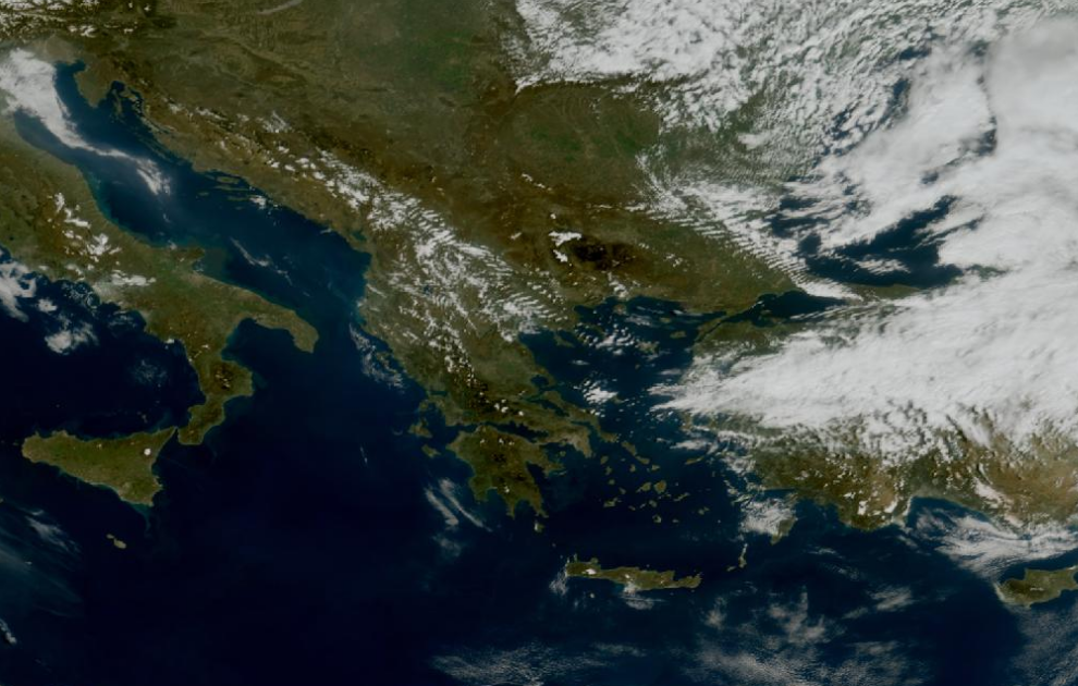 Τελευταία δορυφορική εικόνα νεφοκάλυψης