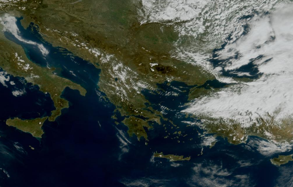 Τελευταία δορυφορική εικόνα νεφοκάλυψης