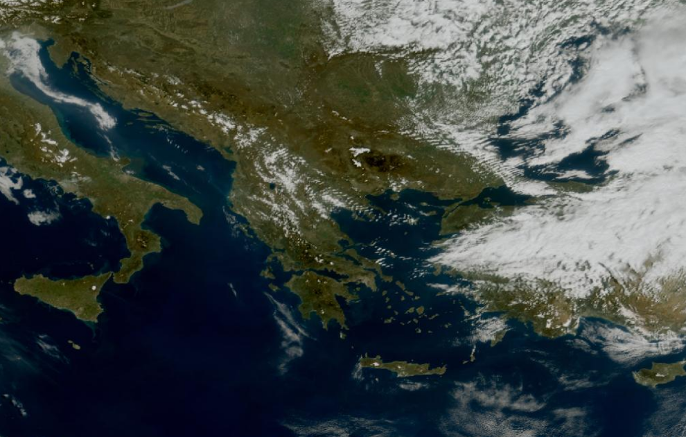 Τελευταία δορυφορική εικόνα νεφοκάλυψης