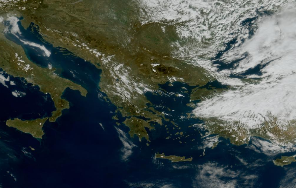 Τελευταία δορυφορική εικόνα νεφοκάλυψης