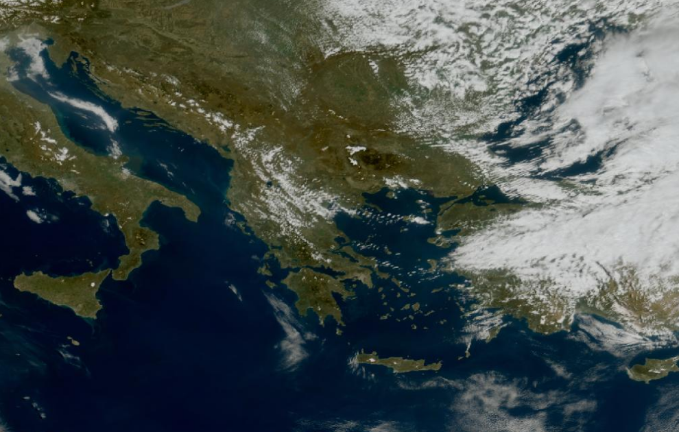 Τελευταία δορυφορική εικόνα νεφοκάλυψης