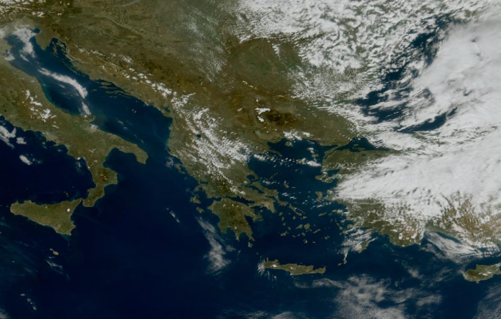 Τελευταία δορυφορική εικόνα νεφοκάλυψης