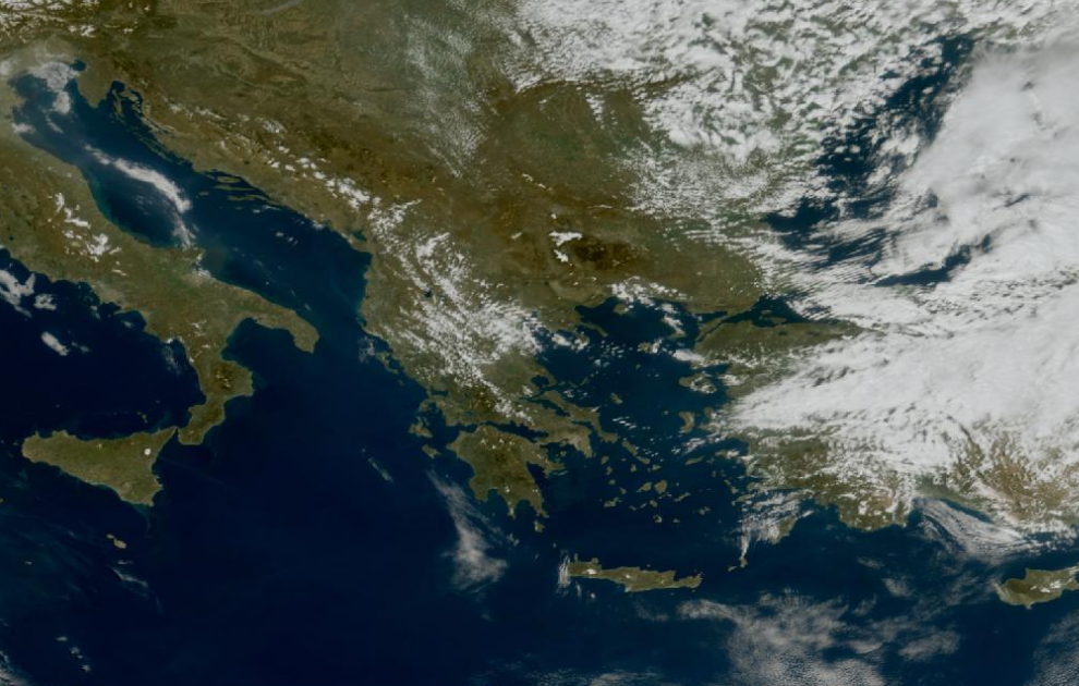 Τελευταία δορυφορική εικόνα νεφοκάλυψης