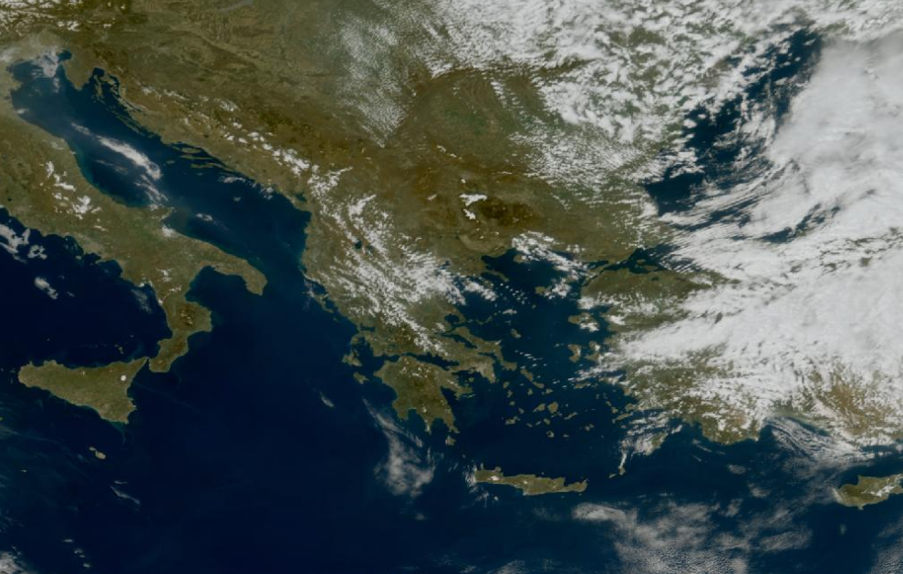 Τελευταία δορυφορική εικόνα νεφοκάλυψης