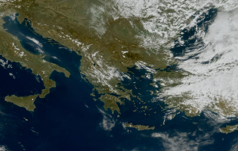 Τελευταία δορυφορική εικόνα νεφοκάλυψης