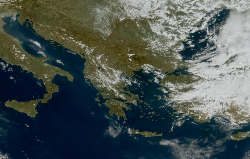 Τελευταία δορυφορική εικόνα νεφοκάλυψης