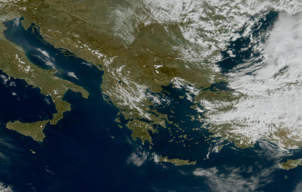 Τελευταία δορυφορική εικόνα νεφοκάλυψης