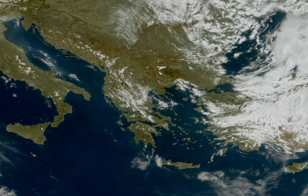 Τελευταία δορυφορική εικόνα νεφοκάλυψης