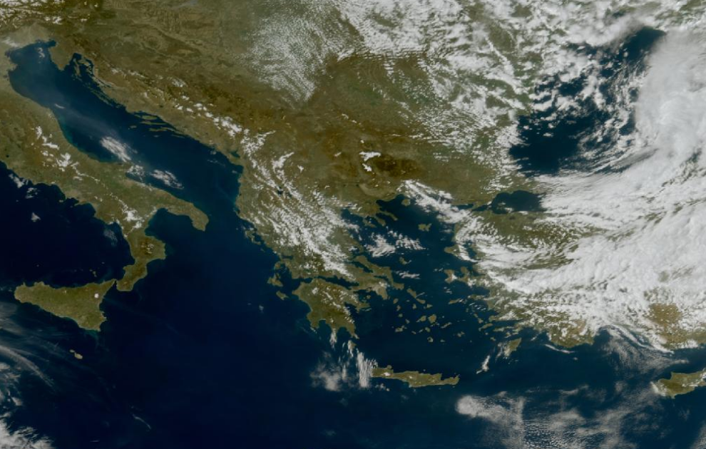 Τελευταία δορυφορική εικόνα νεφοκάλυψης