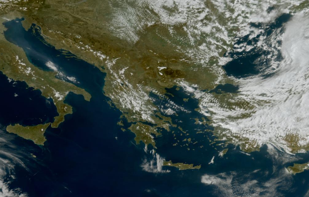 Τελευταία δορυφορική εικόνα νεφοκάλυψης