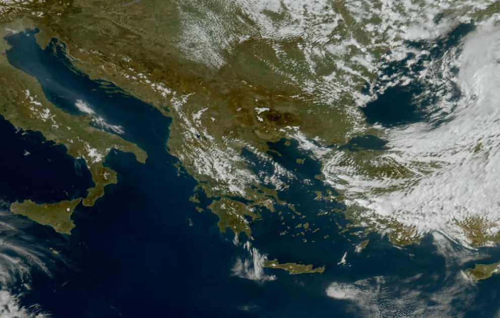 Τελευταία δορυφορική εικόνα νεφοκάλυψης