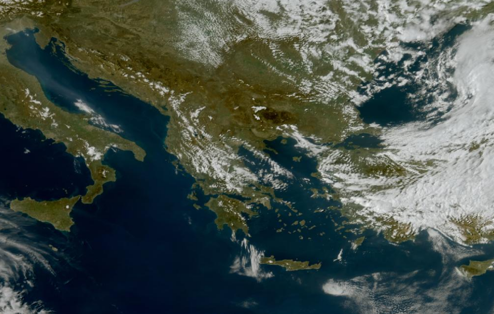 Τελευταία δορυφορική εικόνα νεφοκάλυψης