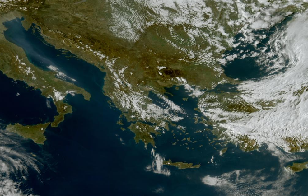 Τελευταία δορυφορική εικόνα νεφοκάλυψης