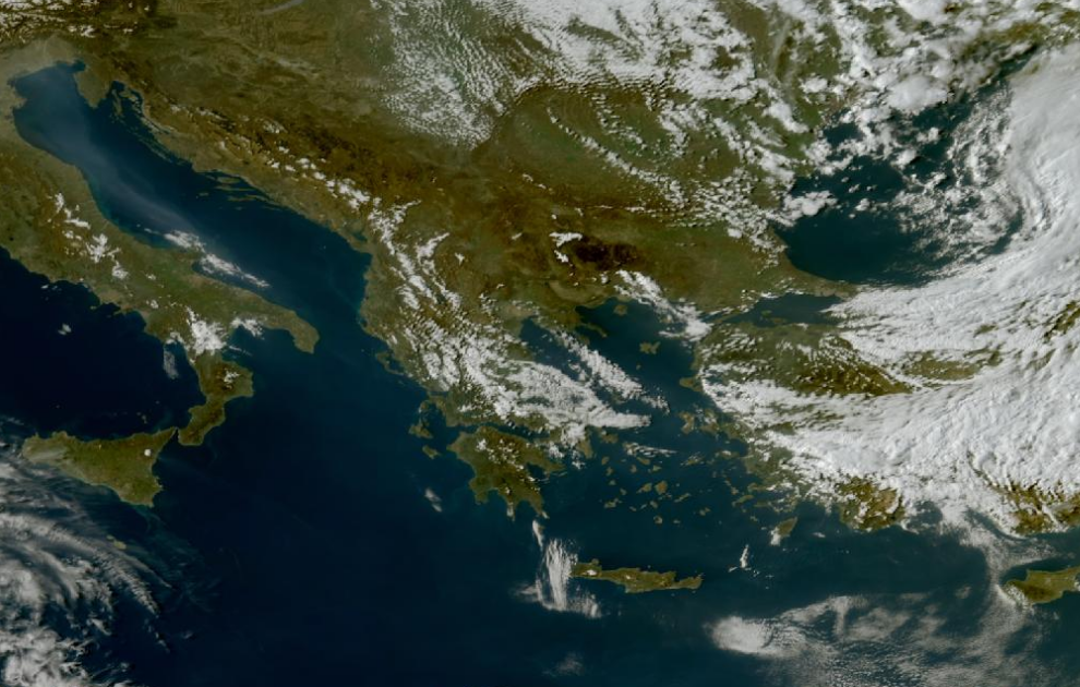 Τελευταία δορυφορική εικόνα νεφοκάλυψης