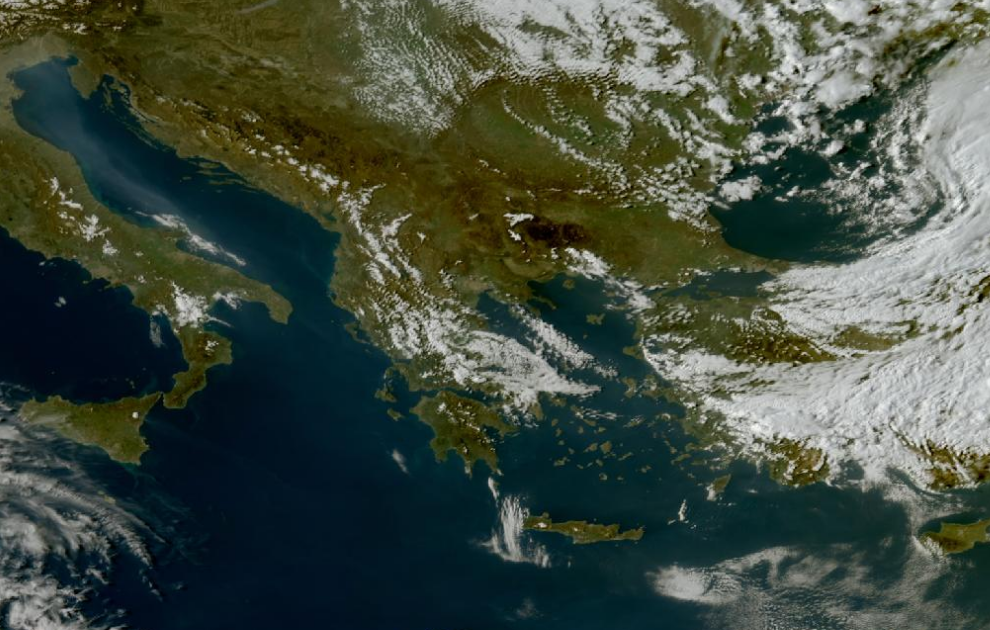 Τελευταία δορυφορική εικόνα νεφοκάλυψης