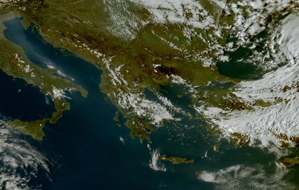 Τελευταία δορυφορική εικόνα νεφοκάλυψης