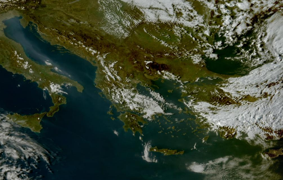 Τελευταία δορυφορική εικόνα νεφοκάλυψης