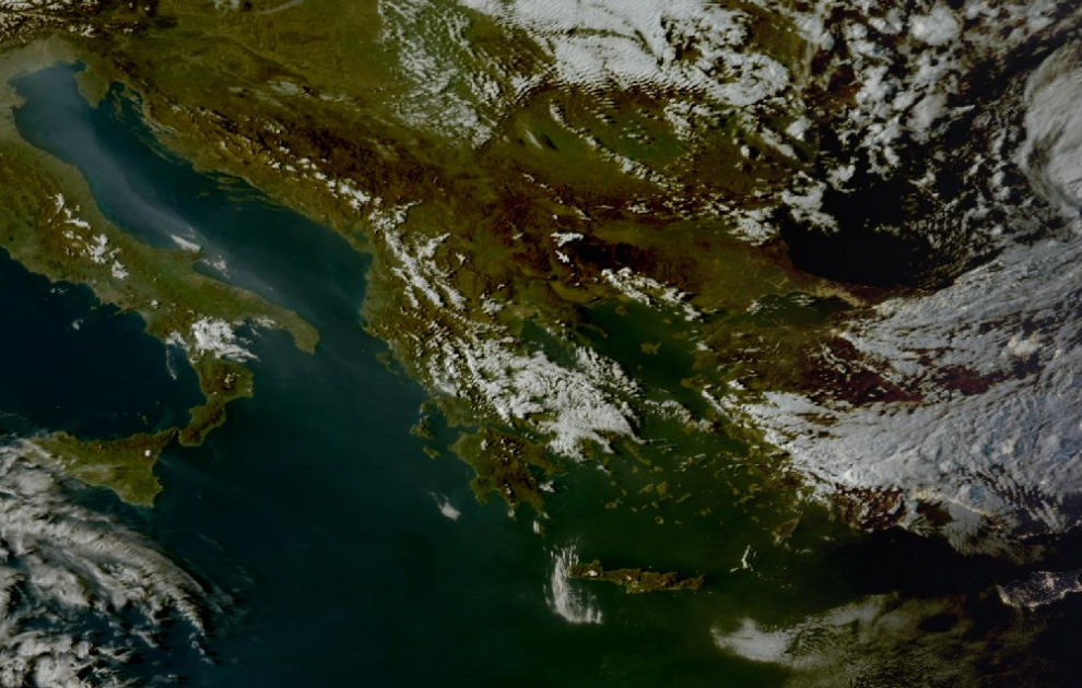 Τελευταία δορυφορική εικόνα νεφοκάλυψης