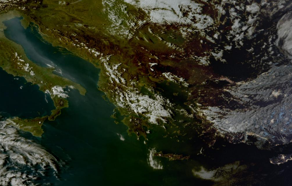 Τελευταία δορυφορική εικόνα νεφοκάλυψης