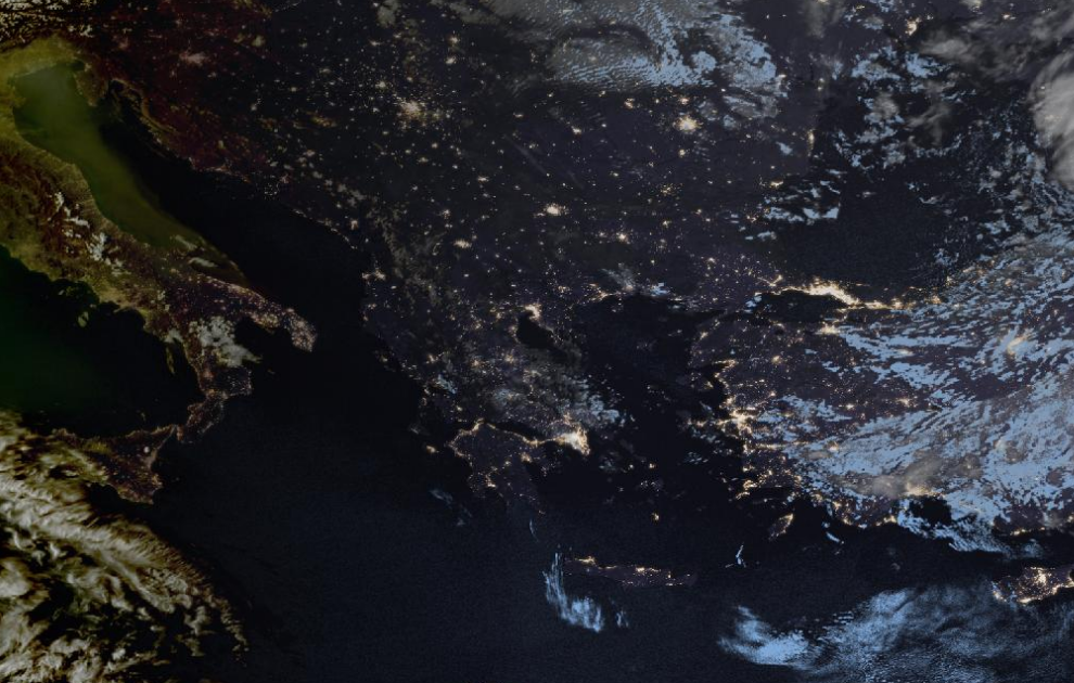 Τελευταία δορυφορική εικόνα νεφοκάλυψης