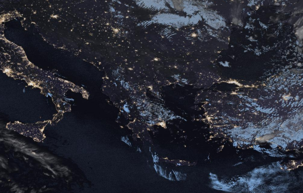 Τελευταία δορυφορική εικόνα νεφοκάλυψης