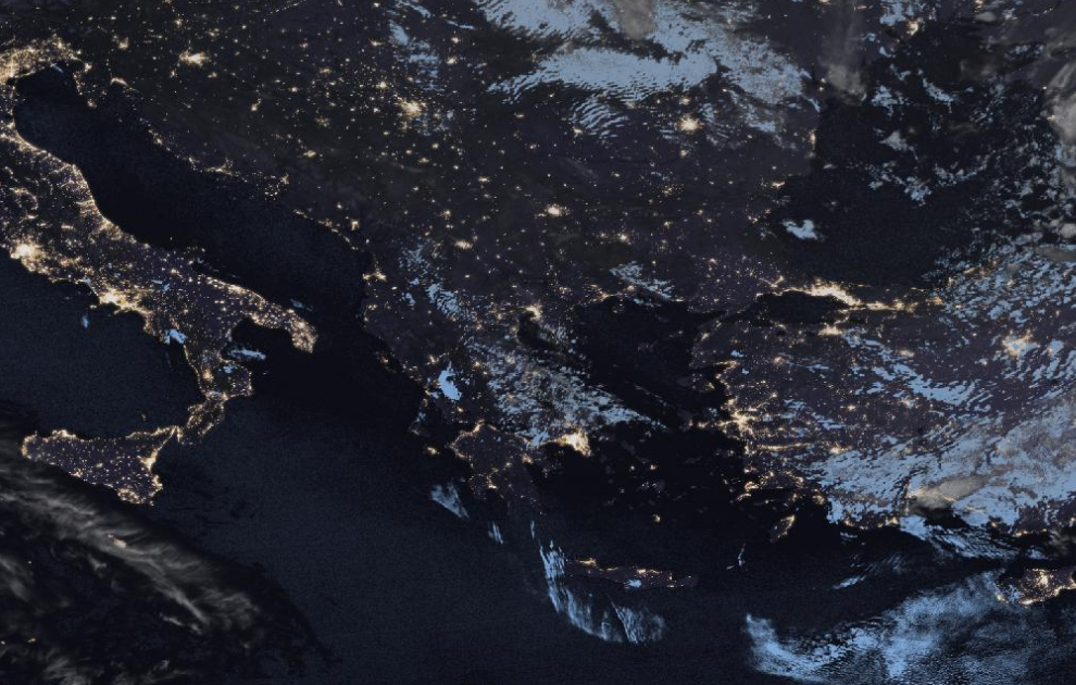 Τελευταία δορυφορική εικόνα νεφοκάλυψης