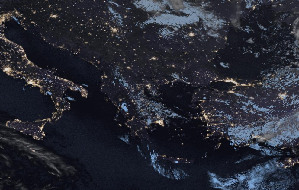 Τελευταία δορυφορική εικόνα νεφοκάλυψης