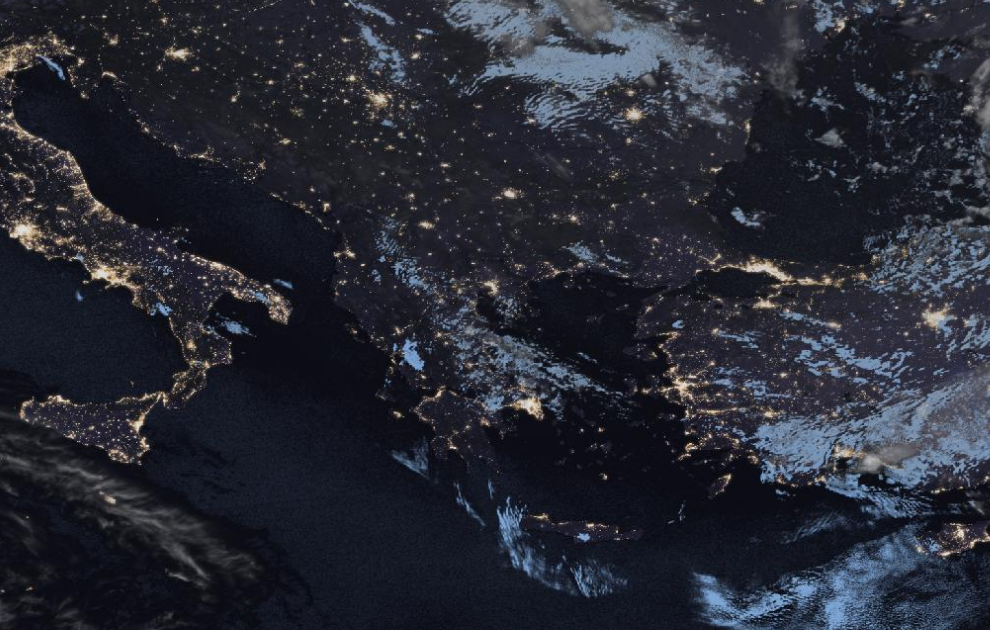 Τελευταία δορυφορική εικόνα νεφοκάλυψης