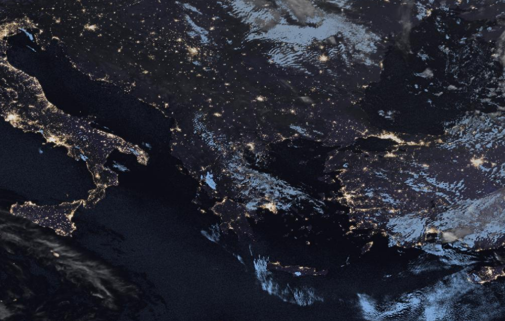 Τελευταία δορυφορική εικόνα νεφοκάλυψης