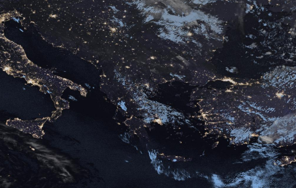 Τελευταία δορυφορική εικόνα νεφοκάλυψης