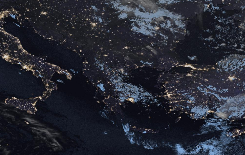 Τελευταία δορυφορική εικόνα νεφοκάλυψης