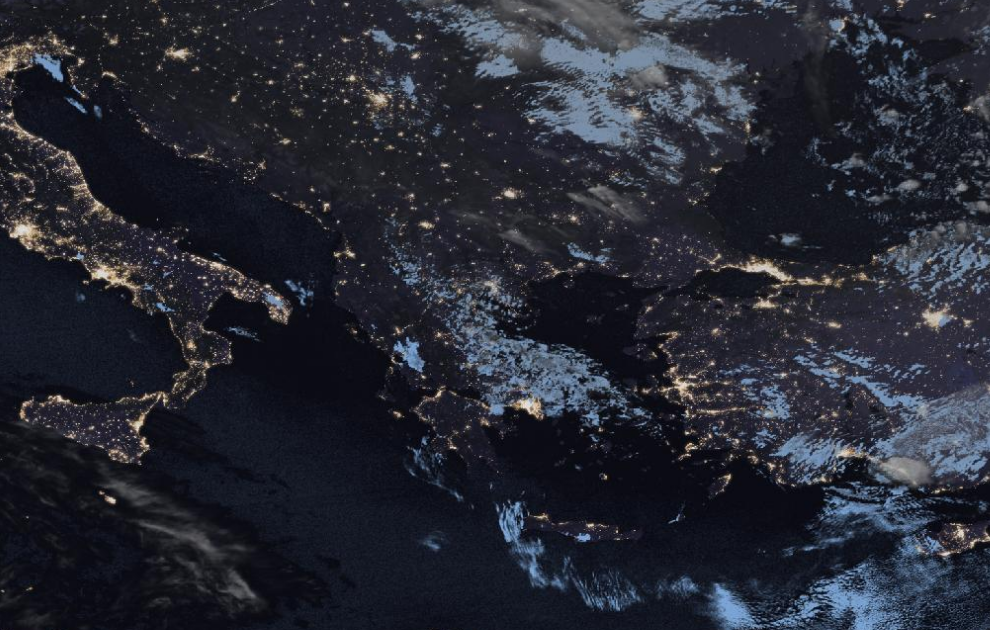 Τελευταία δορυφορική εικόνα νεφοκάλυψης