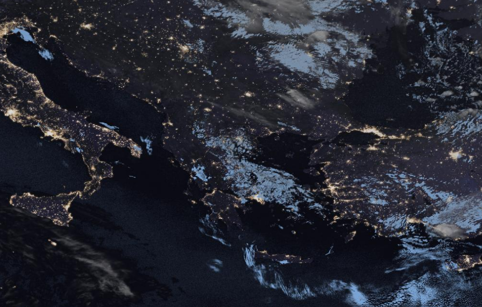 Τελευταία δορυφορική εικόνα νεφοκάλυψης