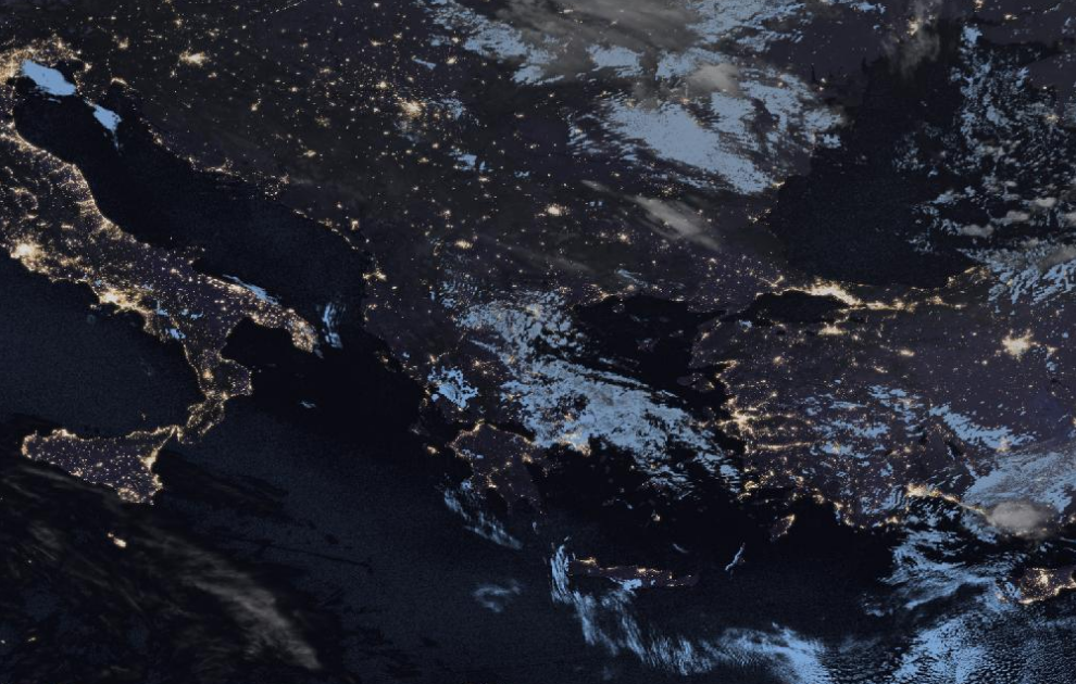 Τελευταία δορυφορική εικόνα νεφοκάλυψης