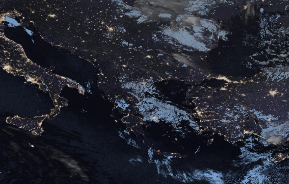 Τελευταία δορυφορική εικόνα νεφοκάλυψης