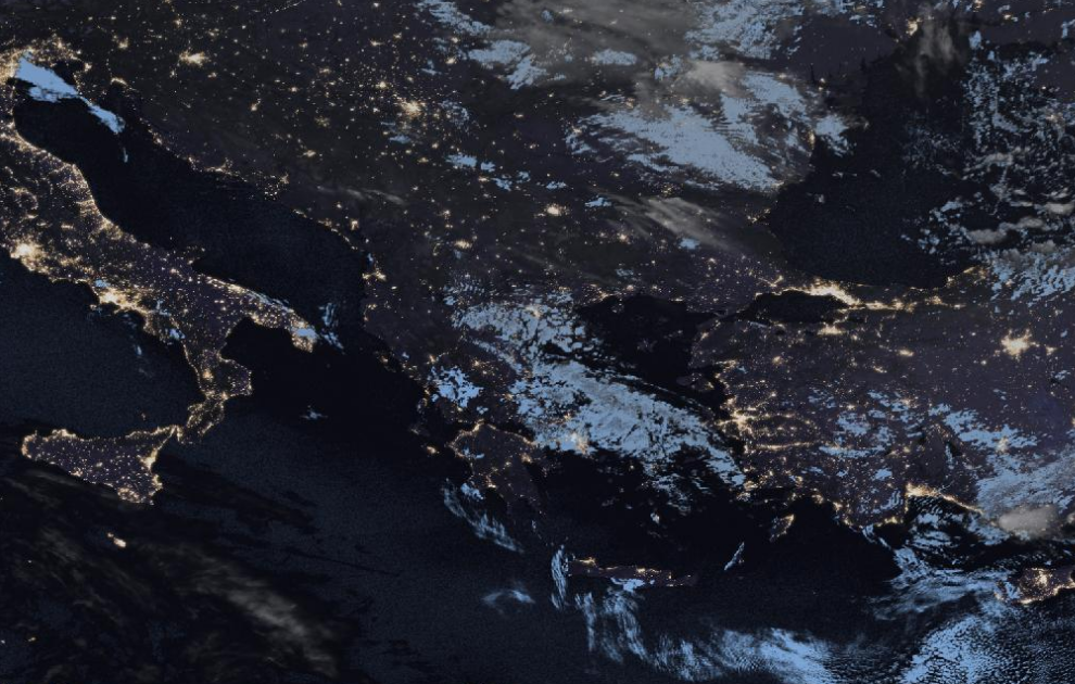 Τελευταία δορυφορική εικόνα νεφοκάλυψης