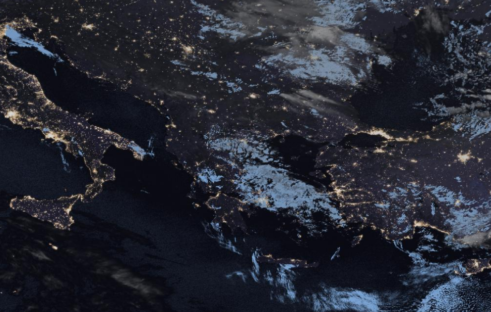 Τελευταία δορυφορική εικόνα νεφοκάλυψης