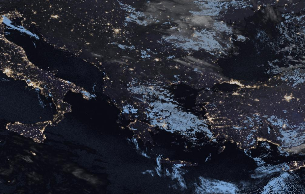 Τελευταία δορυφορική εικόνα νεφοκάλυψης