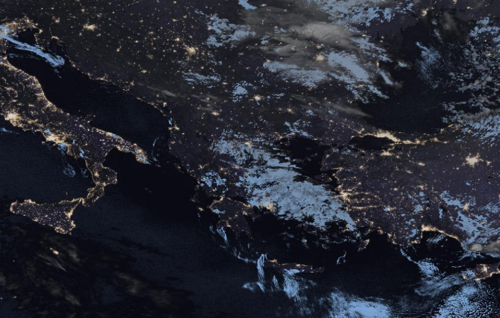 Τελευταία δορυφορική εικόνα νεφοκάλυψης