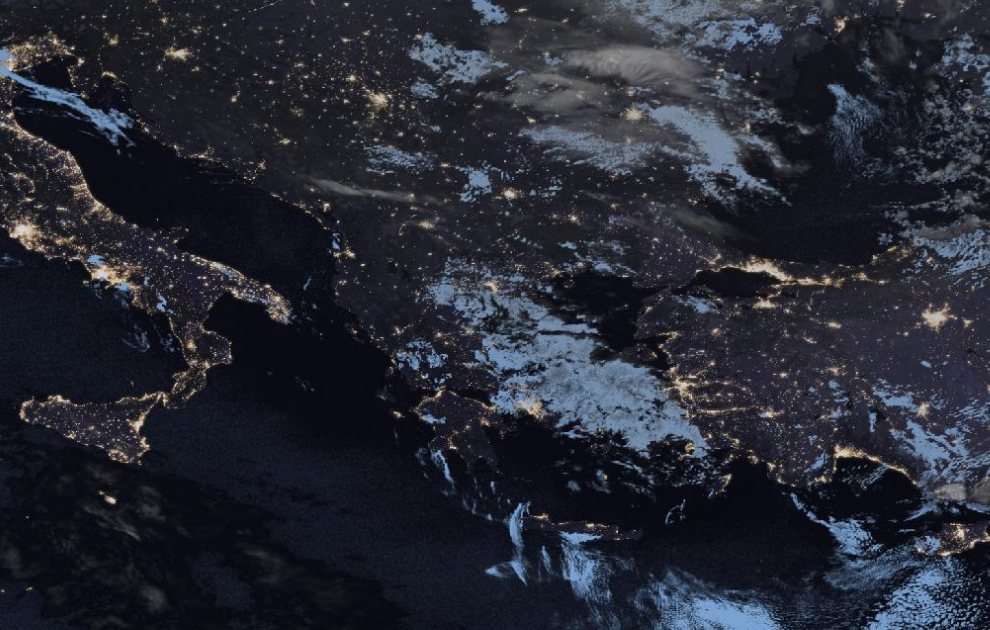 Τελευταία δορυφορική εικόνα νεφοκάλυψης