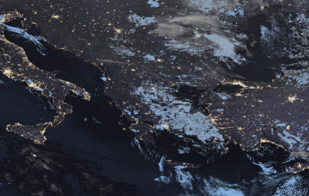 Τελευταία δορυφορική εικόνα νεφοκάλυψης