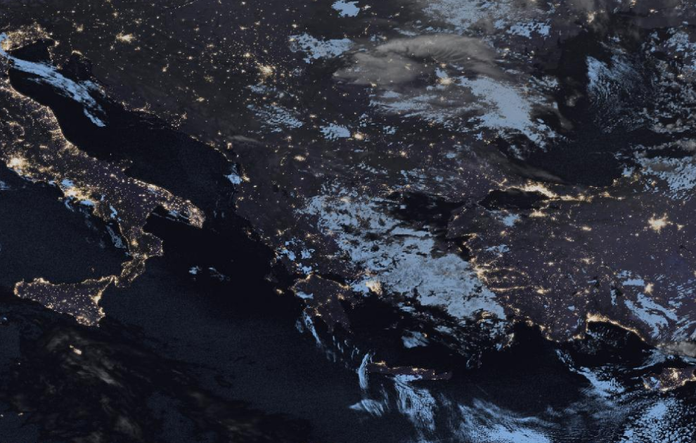 Τελευταία δορυφορική εικόνα νεφοκάλυψης