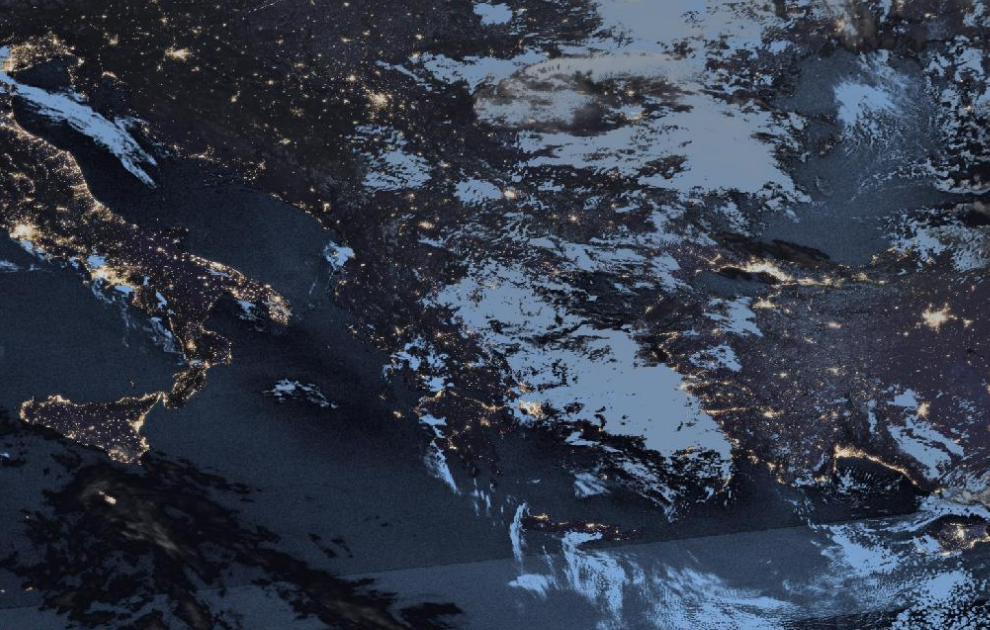 Τελευταία δορυφορική εικόνα νεφοκάλυψης